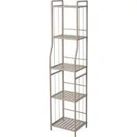 Intratuin Plantenstandaard Iron Leaf Beige 32,5 X 28 X 146 Cm