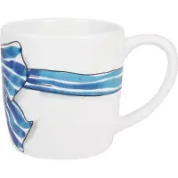 Blond Amsterdam Cappucino Mok Even Bijkletsen Strik Blauw 500 Ml