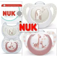 Nuk First Choice Fopspeen – Siliconen – Giraf / Pinguïn - 2 stuks- 0-6 maanden