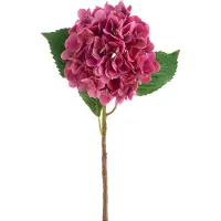 Easyplants | Kunstbloem Hortensia Real Touch purplered 58 cm | Zijde | Nepbloemen | paars | Onderhoudsvrij | Kant-en-klaar