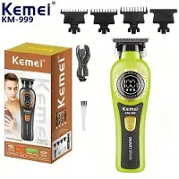 Kemei Professionele KM-999 Draadloze T-Blade Tondeuse – Digitale Display – Oplaadbaar – Inclusief 3 Opzetkammen – Voor Barbiers & Thuisgebruik