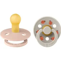 BIBS Colour Fopspenen - Maat 1 - 2-pack - Rond - Blush Mix - - 0-6 mnd - Fopspenen