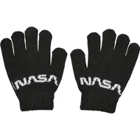 Mister tee Handschoenen 'NASA' zwart / wit