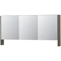 Ink SPK3 Spiegelkast 3 Deuren - 160x74cm - Mat Taupe - Spiegels, Spiegelkasten - 8718835091347