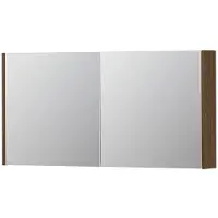 Ink SPK1 Spiegelkast 2 Deuren - 120x60cm - Massief Eiken Chocolate - Spiegels, Spiegelkasten - 8718835101701