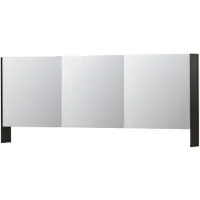 Ink SPK3 Spiegelkast 3 Deuren - 180x74cm - Intens Eiken - Spiegels, Spiegelkasten - 8718835091743