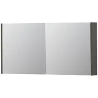 Ink SPK1 Spiegelkast 2 Deuren - 120x60cm - Mat Beton Groen - Spiegels, Spiegelkasten - 8718835101688