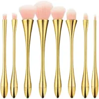 Haarspullen Gouden Makeup Brush Set - 8pcs