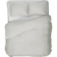 Kayori Saya – Dekbedovertrek Katoensatijn Offwhite – 200x200/220 cm
