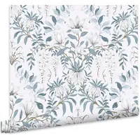 Graham & Brown Parterre Behang - Bloemen - 10mx52cm - Blauw