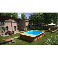 Gre Accessories Evora Plus Rectangular Wooden Pool´s Liner Groen 486 x 373 x 133 cm