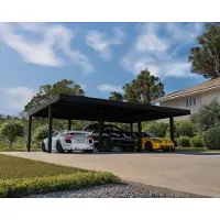 Canopia Oslo Aluminium Carport Dubbel 6x9 M Zwart