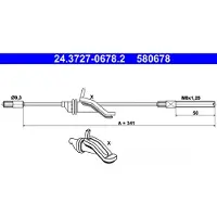 Ate 24.3727-0678.2 Handremkabel