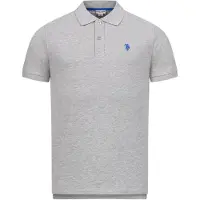 U.s. polo assn. Shirt azuur / grijs gemêleerd