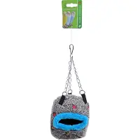 Boon Binnenvogel Nest Pluche Grijs/fuchsia 13 X 9,5 X 27 Cm