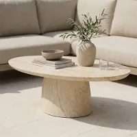 Giga Meubel Loungetafel Myrna Ovaal Travertin 120cm