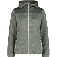 CMP - Women's Jacquard Knit Jacket Fix Hood - Fleecevest 48, grijs