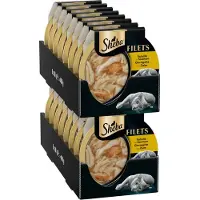 Sheba 16x Kattenvoer Nat Filets in Saus Gevogelte en Zalm 60gr