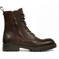 Windsor Smith Windsorsmith Heren Marron Bruine Leren Militaire Gevechtslaarzen - Willem