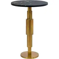 Wohnling Bijzettafel zwart marmeren blad 37 cm