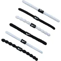 Nike Logo Haarg elastic (Verpakking van 6) (Wit/Zwart)