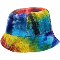 Ancient Wisdom - Hoed - Multikleur hennep en katoen one size met patchwork - boho - festival - casual - mode - stijl