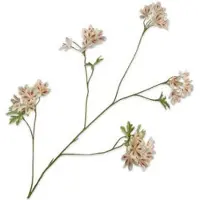 Silk-ka Kunstbloem Geranium Wit / Roze H 94 Cm