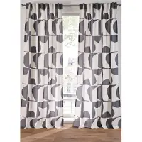 Bonprix Transparant gordijn met grafisch motief van gerecycled polyester (1 stuk) H/B: 245/135 cm