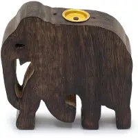Ancient Wisdom - Wierook - Houder olifant multicolor hout one size - Wierookhouder - Wierookstokjes - Geur - Aroma - Interieur - Decor