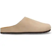 Manfield Beige suède instappers | Maat 44