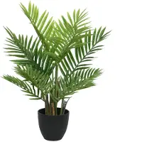 Décoris Palmboom In Pot 61x61x73cm Groen groen Kunststof Kunstplant