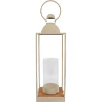 Countryfield Lantaarn crème metaal H71cm crème Metaal Decoratief