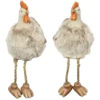Countryfield Kip M/bungelbenen Pien M Wit wit Aardewerk Decoratief