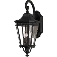 Elstead Lighting Wandlamp buiten Cotswold Lane, dimbaar, zwart, Aluminium, Antiek, Wandlamp buiten