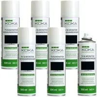 KOKA 6x set reinigingsschuim spray bus reiniger TV OLED LCD LED TFT televisie PC Monitor