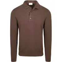 Profuomo Bruine polo normale fit 3 knoopjes