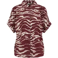 We fashion Blouse donkerrood / wit