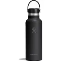 Hydroflask - Standard Mouth with Standard Flex Cap - Isoleerfles 532 ml, zwart/grijs