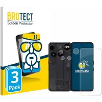 BROTECT Screenprotector 3 Stuks voor Nothing Phone (3) (Voor+Camera) Beschermglas transparant