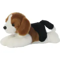 Aurora Knuffeldier Beagle hond - pluche knuffel - 20 cm - bruin/wit - knuffel huisdier