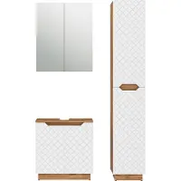 Vicco Badkamermeubelset Lotta, Wit, 3-delig