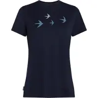 Icebreaker - Women's Merino 150 Tech Lite S/S Bird Transit - Merinoshirt L, blauw