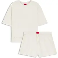 HUGO Dames Pyjama Style gebroken wit (M), Homewear, Katoen, Korte mouwen 50561609