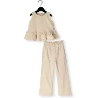 Koko Noko mouwloze top + broek beige Set Meisjes Katoen Ronde hals Effen - maat 134