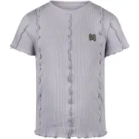 Koko Noko T-shirt grijsblauw Meisjes Stretchkatoen Ronde hals Effen - maat 116