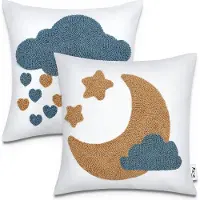 Paco Home Set Van 2 Kussenhoes 45x45 Kussen Kussenovertrek Sofa Kinderen Motieven Veelkleurig