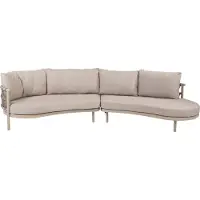 4 Seasons Outdoor Loungeset Piacenza Latte Set 2 delig 2 zits Chaise Lounge Kussens 4SO Bank Buiten