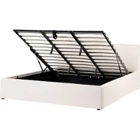 Beliani LAGARDE - Bed opbergruimte - Gebroken wit - 180 x 200 cm - Polyester