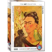 Eurographics Frida Kahlo - Self Portrait with Monkey and Parrot Puzzel (1000 stukjes)