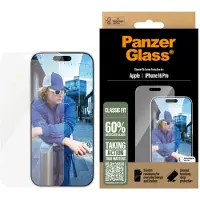 PanzerGlass Classic Fit 2874 Screenprotector (glas) Apple iPhone 16 Pro 1 stuk(s) Anti-vingerafdruk, Krasvast